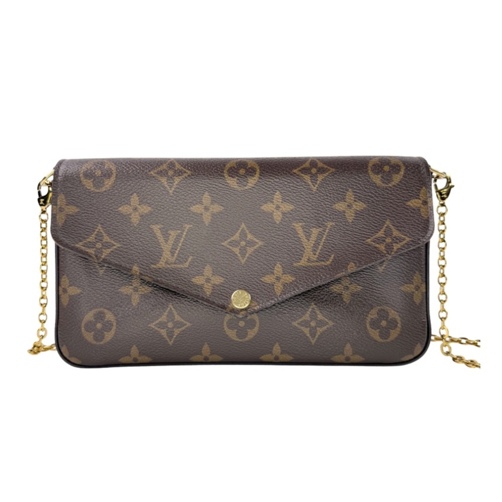 Louis Vuitton Felicie Pochette Brown Monogram Wallet on Chain
